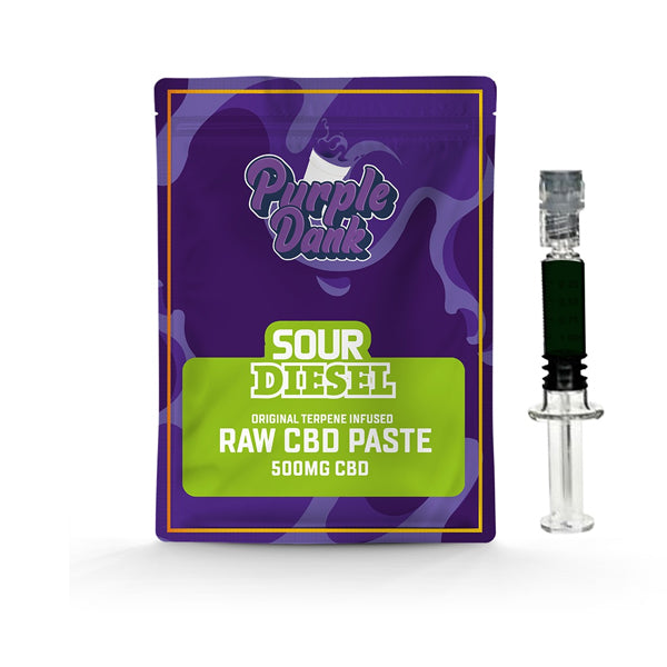 Pasta cruda de CBD Purple Dank de 1000 mg con terpenos naturales - Sour Diesel (COMPRA 1 LLÉVATE 1 GRATIS)