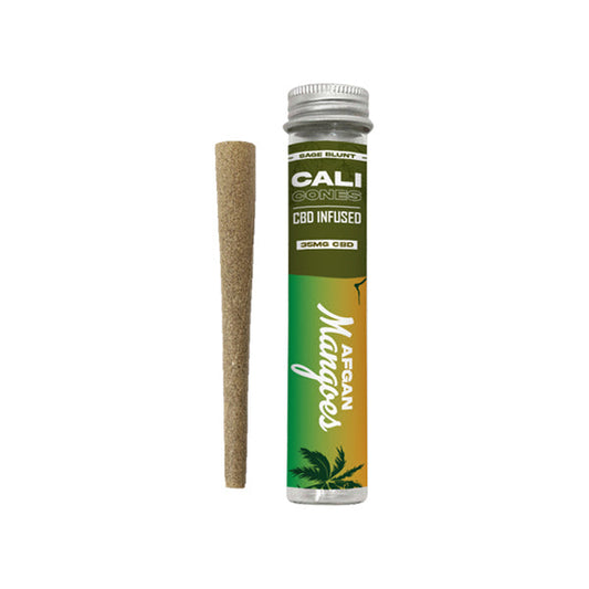 CALI CONES Cono con infusión de CBD de espectro completo de salvia de 30 mg - Mangos Afgan