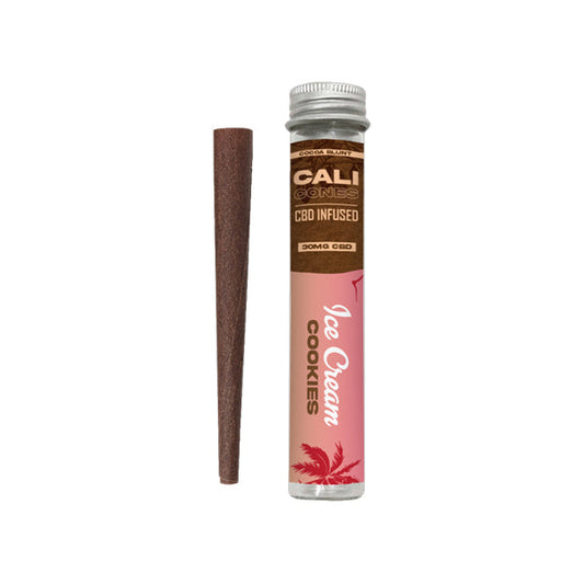 CALI CONES Cacao 30 mg Cono infundido de CBD de espectro completo - Galletas de helado