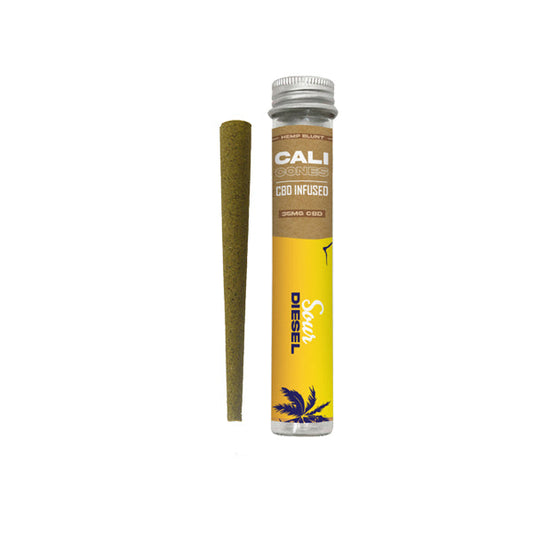 CALI CONES Cáñamo 30 mg Cono infundido de CBD de espectro completo - Sour Diesel