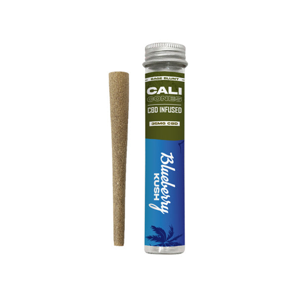 CALI CONES Cono con infusión de CBD de espectro completo de salvia de 30 mg - Blueberry Kush