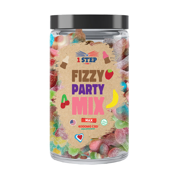 1 Adım CBD Max CBD Fizzy Party Mix Gummies 4000mg (800g) (1 SATIN AL 1 BEDAVA)