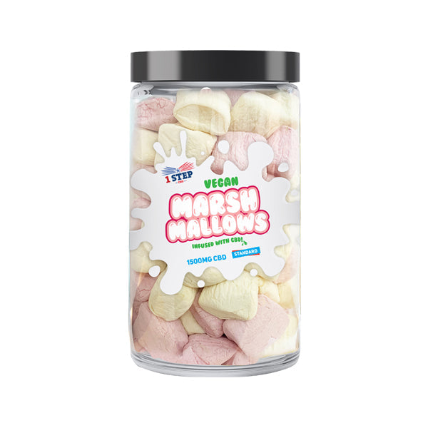 1 Step CBD Standard Vegan Marshmallows 1500mg (500g) (BUY 1 GET 1 FREE)