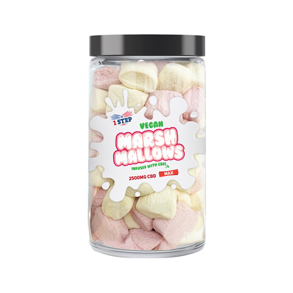 1 Step CBD Max Vegan Marshmallows 2500mg (500g) (BUY 1 GET 1 FREE)