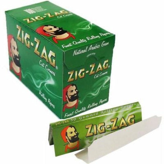 100 Papeles de Fumar Tamaño Regular Verde Zig-Zag