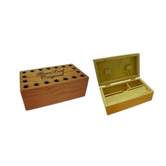 Caja de almacenamiento de madera mediana Grass Leaf Original